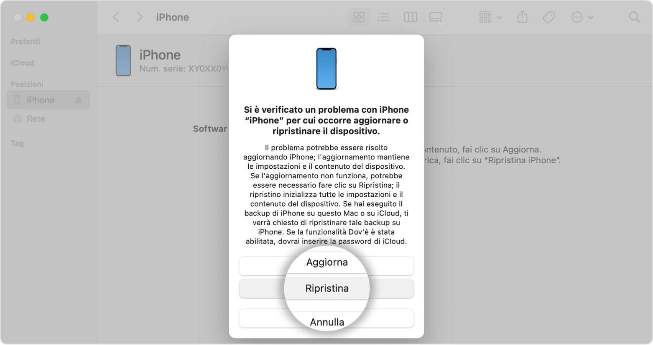 Impossibile verificare l'aggiornamento iOS 17-aggiornare iPhone tramite iTunes