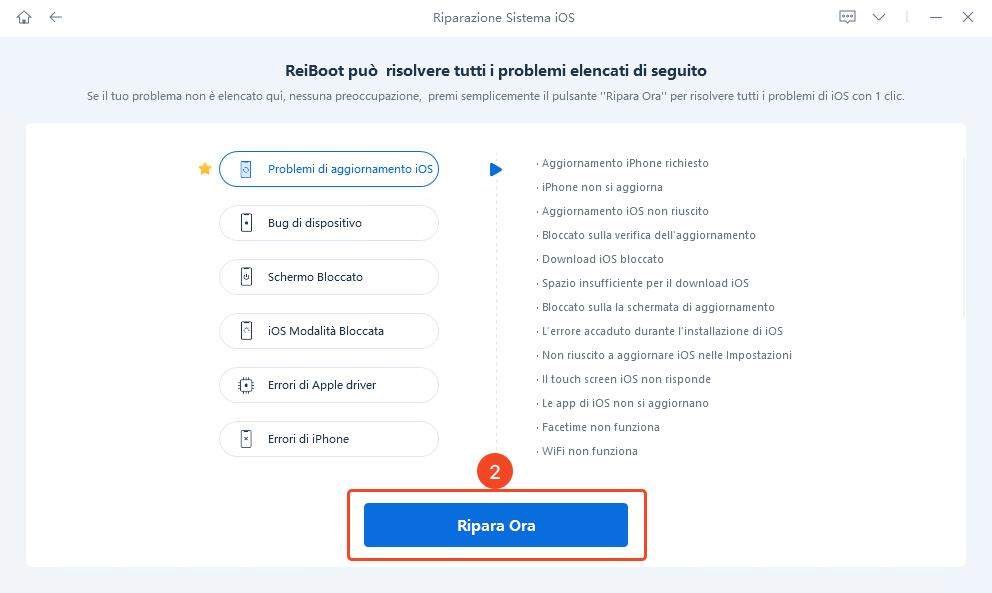 iPhone non si sincronizza con Apple Watch-funzionalita reiboot
